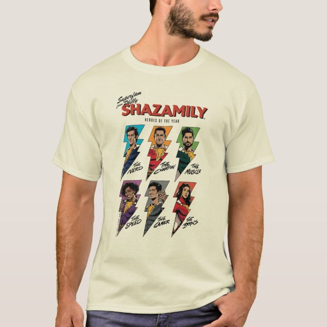 Camiseta SHAZAM! Fury of the Gods | SHAZAMily Comic Bolts (Frente)