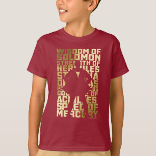 Camiseta SHAZAM! gráfico dourado da tipografia das