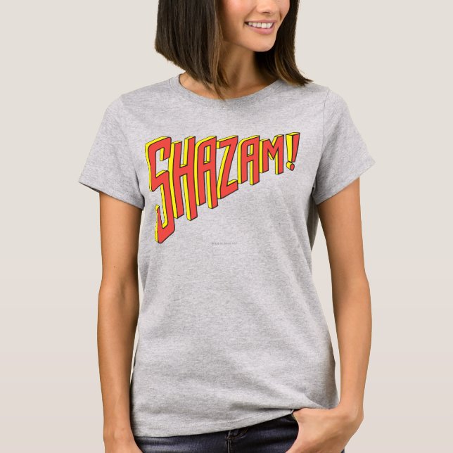 Camiseta Shazam Logo Red/Yellow (Frente)
