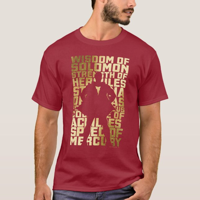 Camiseta SHAZAM! | Ouros de capacidade Gráfico de tipografi (Frente)