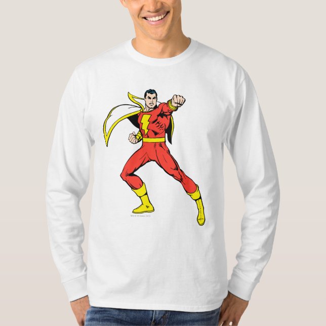 Camiseta Shazam Pronto para Lutar (Frente)