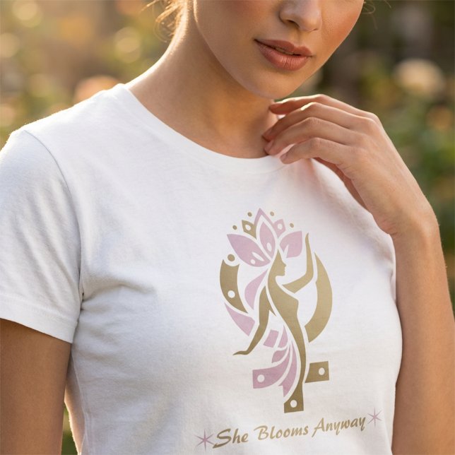 Camiseta She Blooms Anyway Floral Venus Symbol Women's Day (Criador carregado)