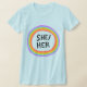 Camiseta SHE/HER Pronounes Rainbow Circle Colorful T-Shirt (Laydown)