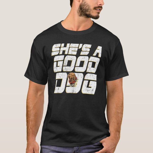 Camiseta She s A Good Dog Puppy  Animal Pet (Frente)