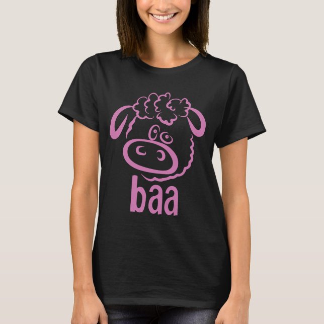 Camiseta Sheep Baa one of series with Cow Moo, Duck Quack & (Frente)