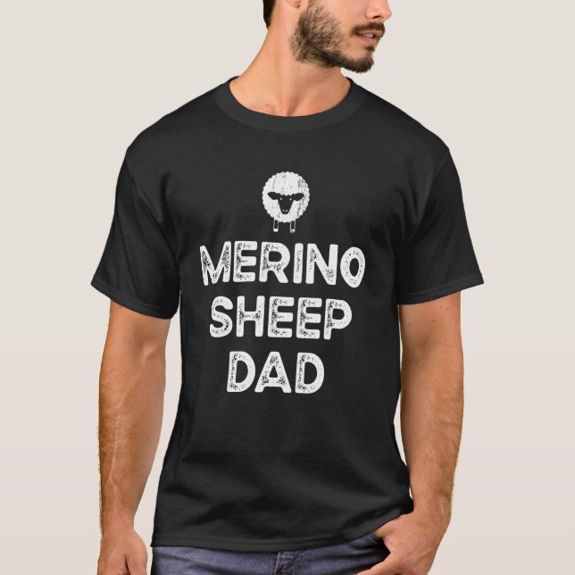 Camiseta Sheep Farmer Dad Father - Breeder Merino Sheep_1 (Frente)