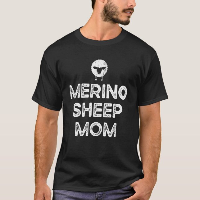 Camiseta Sheep Farmer Mom Mother - Breeder Merino Sheep (Frente)