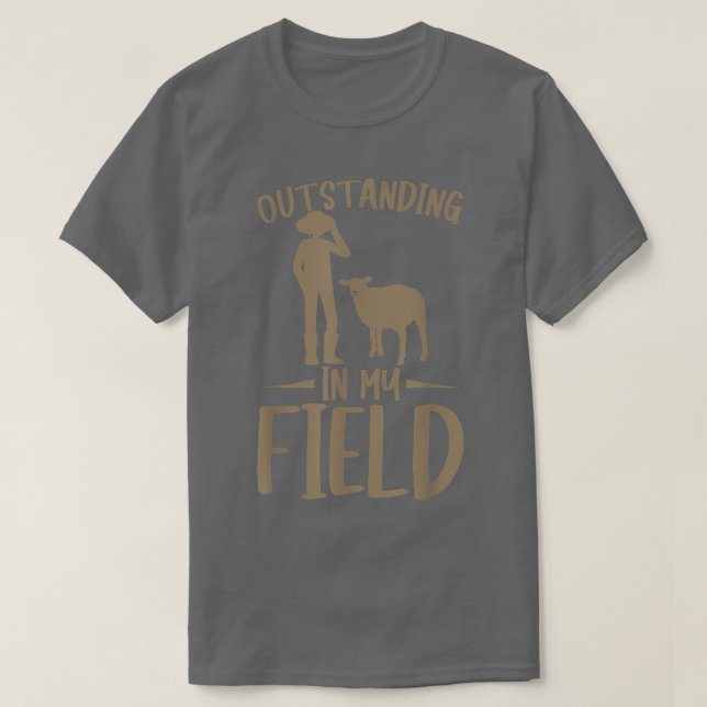 Camiseta Sheep Farmer Outstanding In My Field  (Frente do Design)