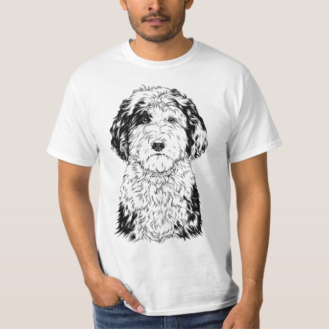 Camiseta Sheepadoodle Dog Mom Dog Lover  (Frente)