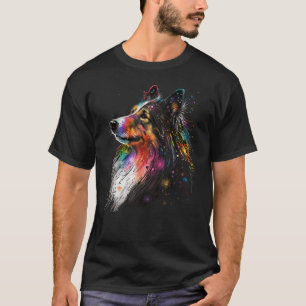 Camiseta Sheepdog do Espaço Exterior em Galáxias