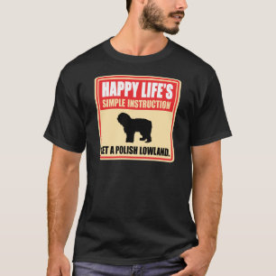 Camiseta Sheepdog polonês da planície