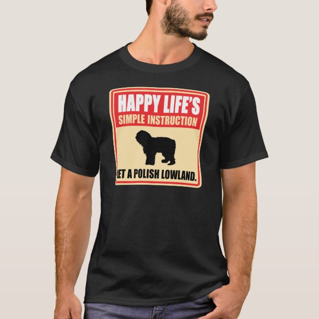 Camiseta Sheepdog polonês da planície (Frente)