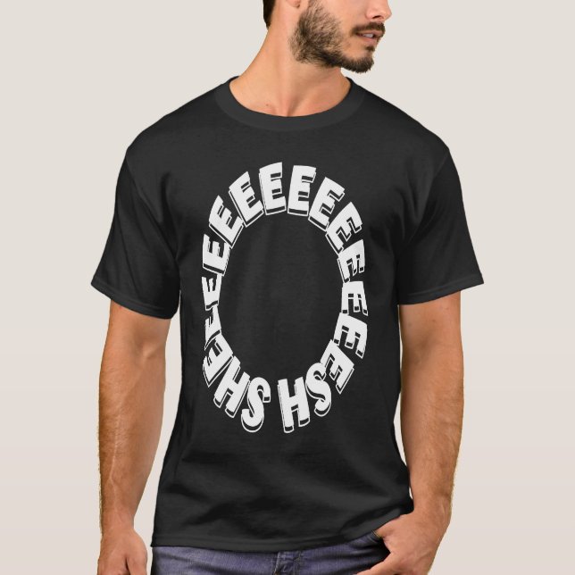 Camiseta Sheesh Meme Trend White Word Black Bussin Keto Bu (Frente)