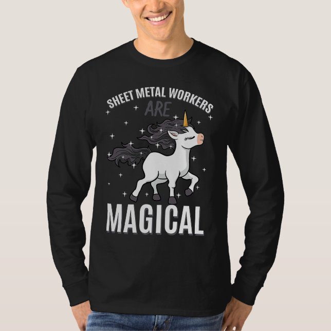 Camiseta Sheet Metal Workers Are Magical Unicorn Job Profes (Frente)