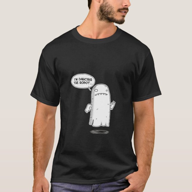 Camiseta Sheetz o fantasma que faz a dança do robô (Frente)