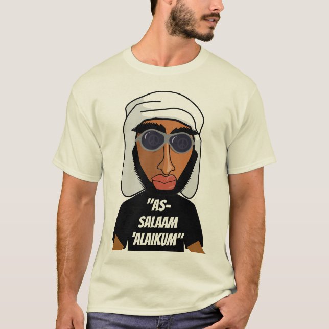 Camiseta Sheik chique Personalized da "Como-Vénia-Alaikum" (Frente)
