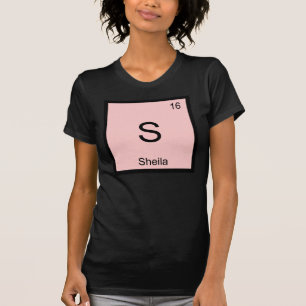 Camiseta Sheila Name Chemistry Elemento de Química Mesa Pe
