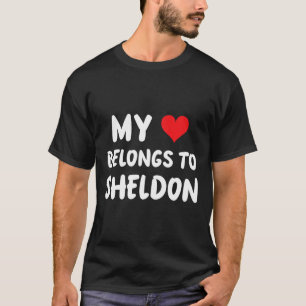 Camiseta Sheldon - Meu Coração Pertence a Sheldon - Amor