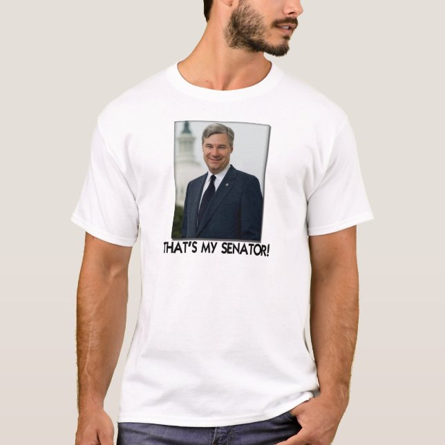 Camiseta Sheldon Whitehouse, de que é meu senador! (Frente)
