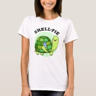 Camiseta Shell-fie Funny Tortoise Selfie Pun
