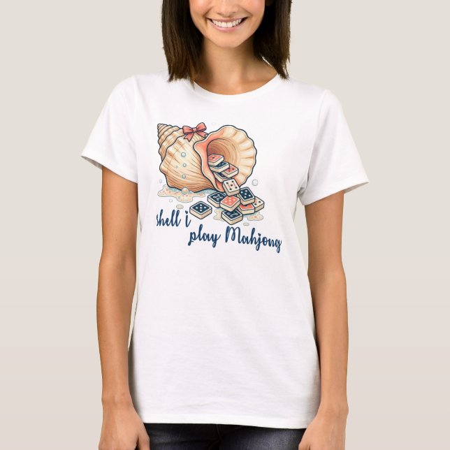 Camiseta Shell I Play Mahjong Coastal (Frente)