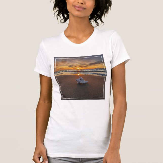 Camiseta Shell Na Praia Ao Sunset| Ilha Kos (Frente)