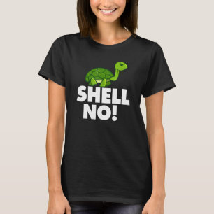 Camiseta Shell No Tee Funny Turtle Pun Cute Animal