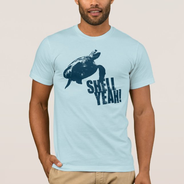 Camiseta Shell Sim! Azul (Frente)