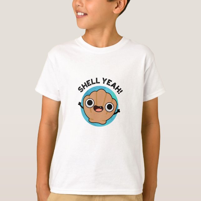 Camiseta Shell Sim Funny Seashell Pun (Frente)