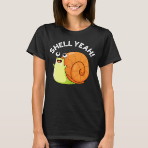 Camiseta Shell Sim Funny Snail Pun Dark BG