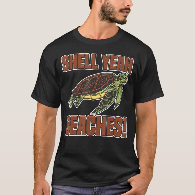Camiseta Shell Sim, Tartaruga Marinha Tortoise Se (Frente)