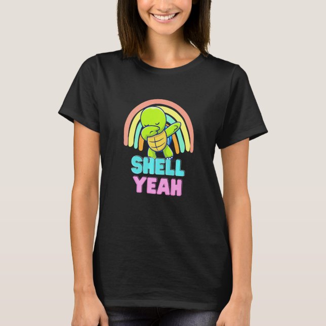 Camiseta Shell Sim Turtle Rainbow (Frente)