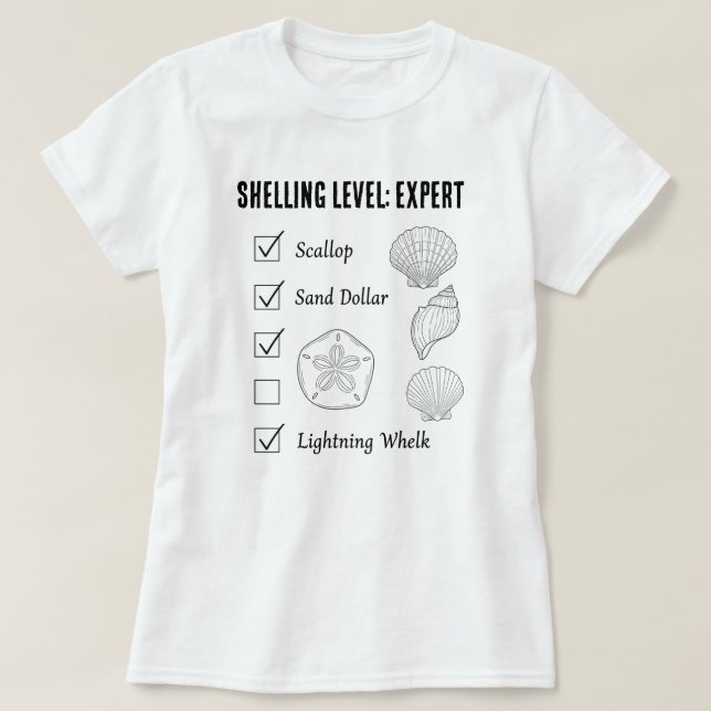 Camiseta Shelling Level: Expert Shelling T-Shirt (Frente do Design)