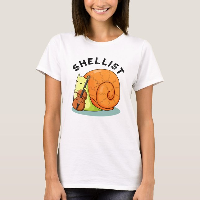 Camiseta Shellist Funny Snail Cello Pun (Frente)
