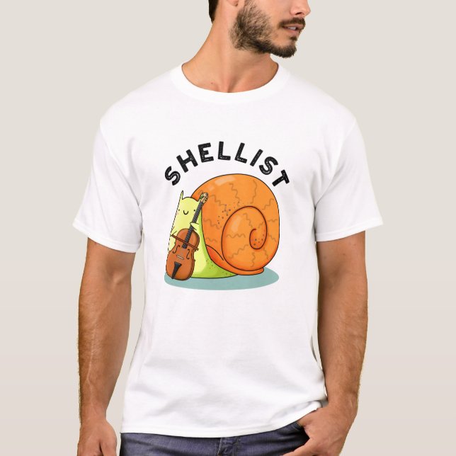 Camiseta Shellist Funny Snail Cello Pun (Frente)