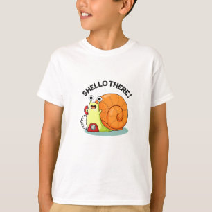 Camiseta Shello Lá Engraçado Caracol Alô Pun