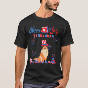 Camiseta Sheltie 4 de julho Shetland Sheepdog Independence