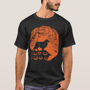 Camiseta Sheltie and Moon Halloween Dog Lover Gift