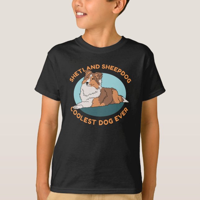 Camiseta Sheltie Coolest Dog | Shetland Sheepdog (Frente)