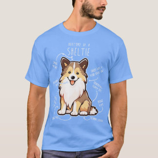 Camiseta Sheltie Shetland Sheepdog Anatomia 4