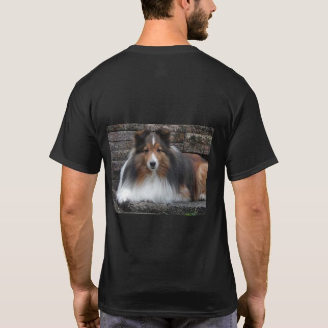 Camiseta Sheltie T-shirt de dois lados (Verso)