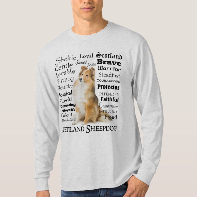 Camiseta Sheltie Traits T-Shirt (Frente)