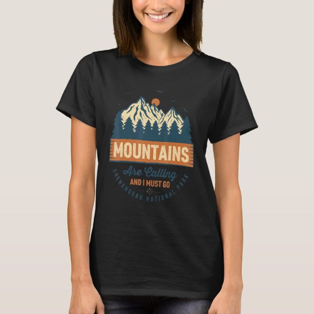 Camiseta Shenandoah Mountain National Park Souvenir Virgin (Frente)