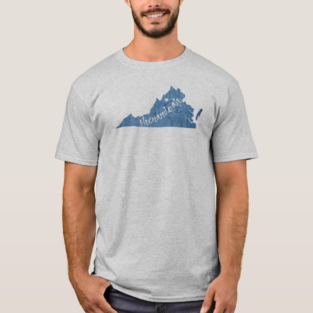 Camiseta Shenandoah National Park Virginia Wood Grain (Frente)