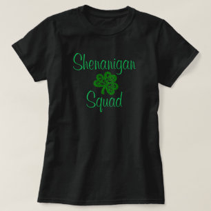 Camiseta Shenanigan Squad Shamrock Partido Bar Mulheres