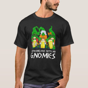 Camiseta Shenanigans Com Minha Gnomia Cerveja Bebendo Rua E