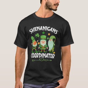 Camiseta Shenanigans Coordenador Dia de São Patrício Gnomos