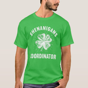 Camiseta Shenanigans Coordenador Dia de São Patrício Tea Ir