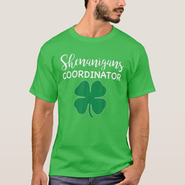 Camiseta Shenanigans Coordenador Funny Shamrock Rua Patrick (Frente)