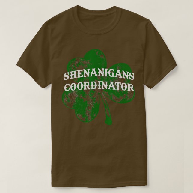 Camiseta Shenanigans Coordenador Shenanigator St Patricks D (Frente do Design)